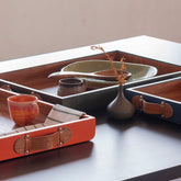 Orange Marandi Wood Tray - 9x11 Inches - Eyaas