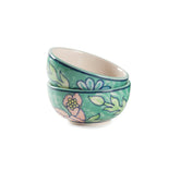 Hand Painted Ceramic Katori 2x4 - Set of 2