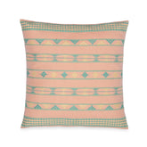 Handwoven Cushion - 18x18, Peach & Green - Eyaas