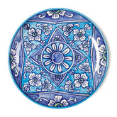 Blue Hand-Painted Ceramic Plate, 8 Inch - Eyaas