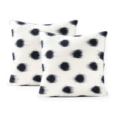 White Ikat Cushion Covers Set of 2 – 16x16 - Eyaas
