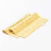 Block Printed Table Mat, Set of 2, Yellow & Orange - Eyaas