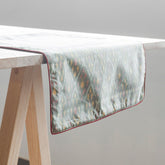 Winter Cheer Silk Table Runner, Grey - Eyaas