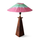 Pink Tie & Dye Cotton Lampshade – Pagoda Style - Eyaas