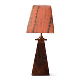 Rust Orange Tie & Dye Cotton Lampshade, 7x7 - Eyaas