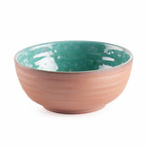 Glazed Terracotta Bowl - 5 Inches, Turquoise - Eyaas
