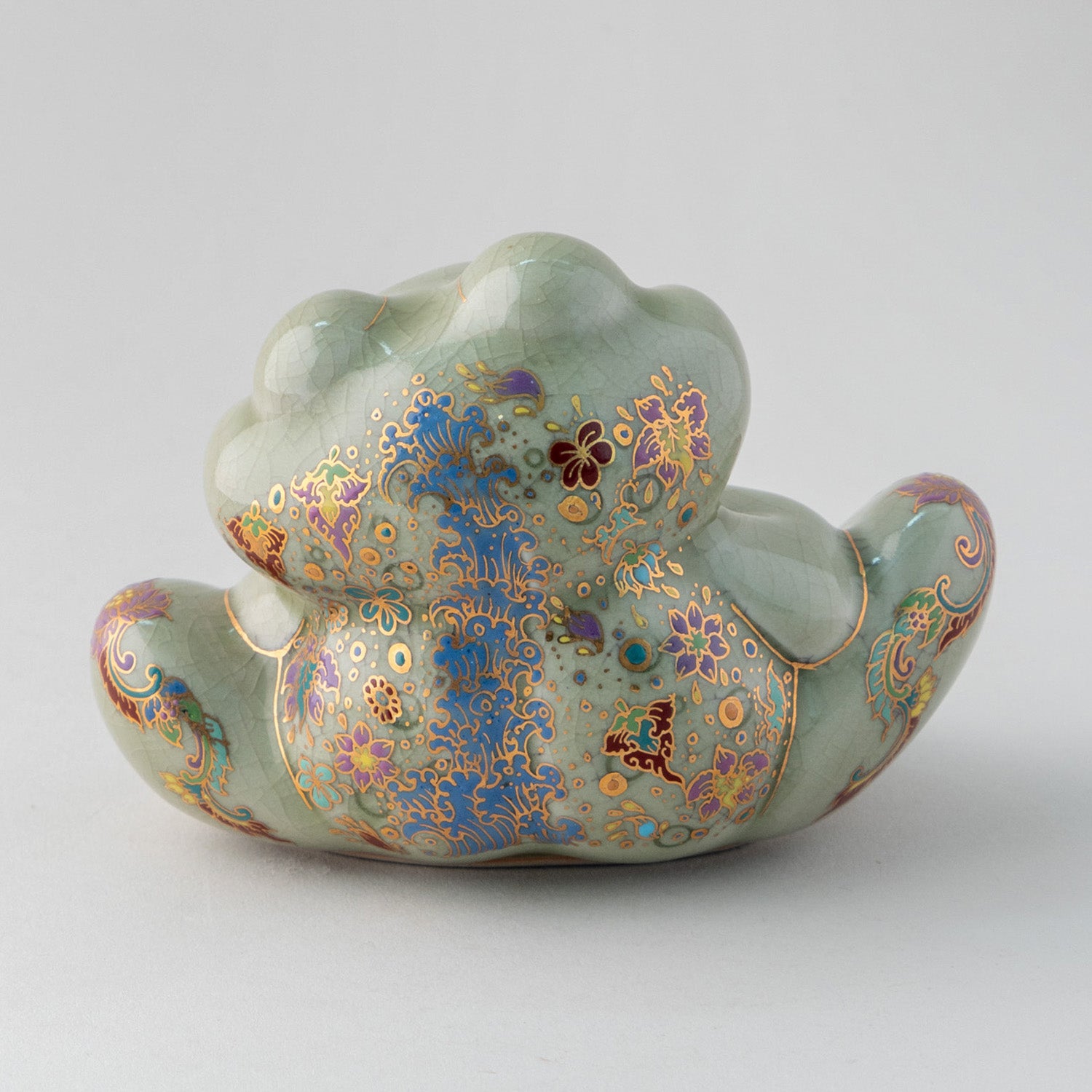 Hand-Painted Celadon Frog