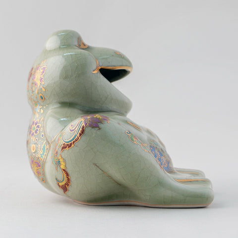 Hand-Painted Celadon Frog - Eyaas