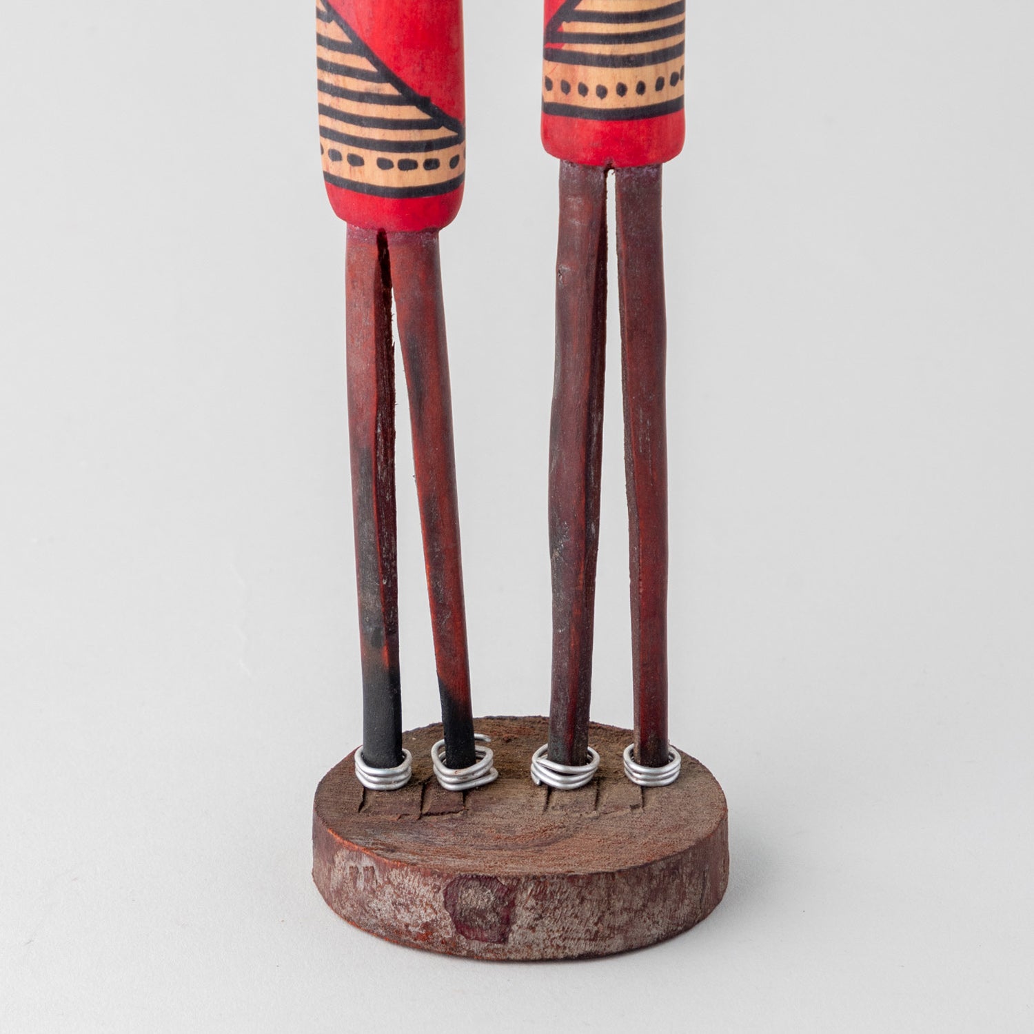 Handcrafted Wooden Masai Tribal Pair - 12 Inches