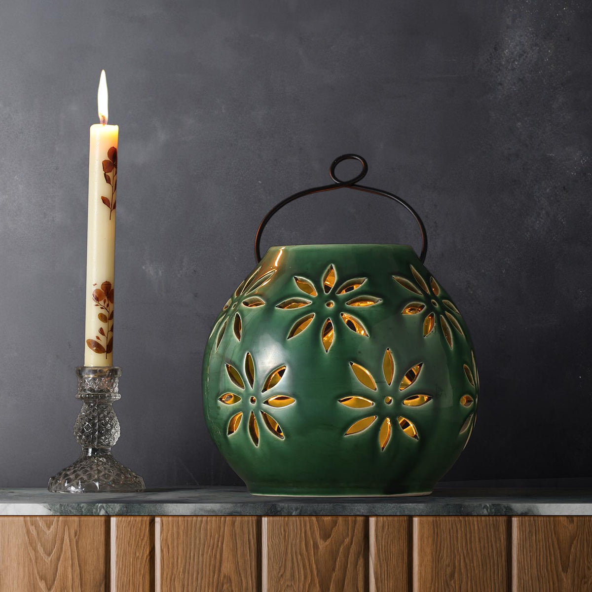 T light Holder - Green