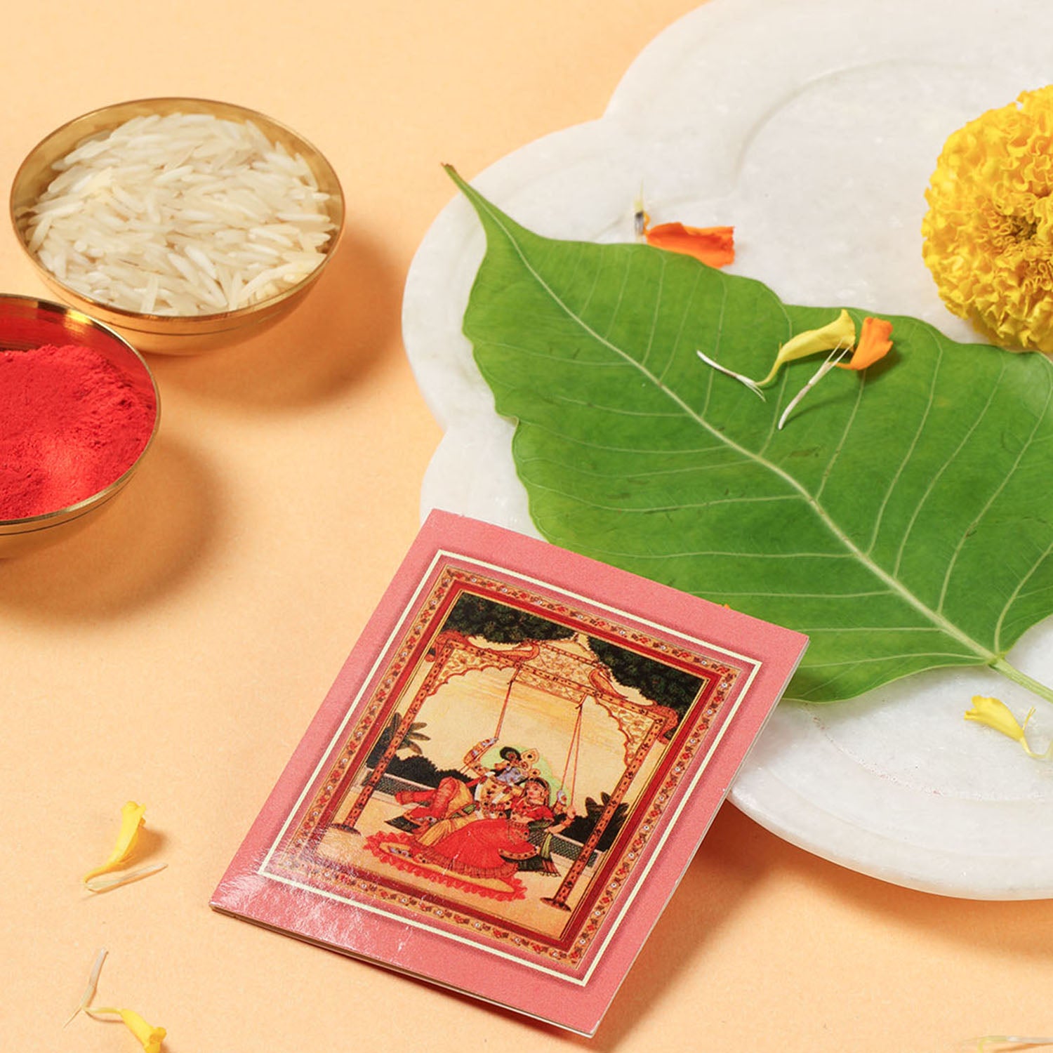 1 Crochet Ball Rakhi, Crochet Toy & Roli Tika Gift Set