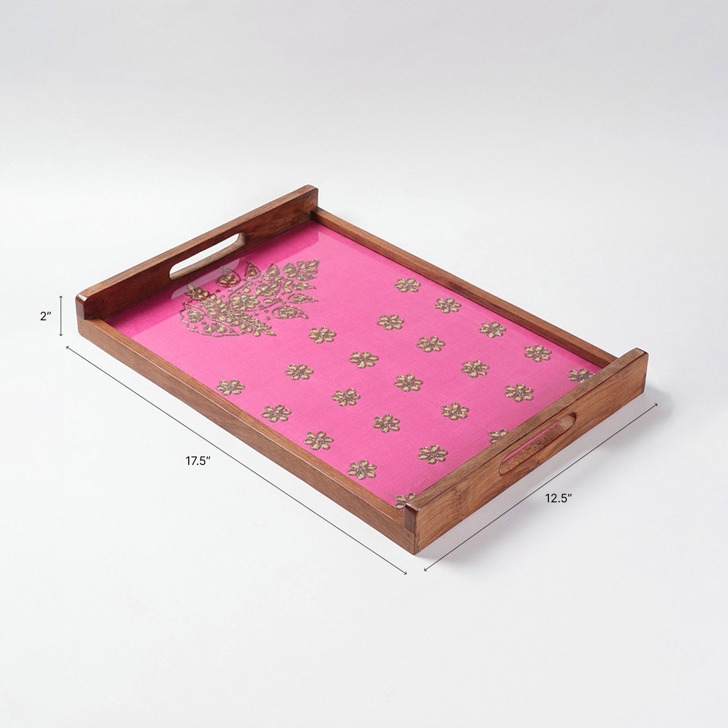Sheesham Wood & Gota Patti Cotton Tray