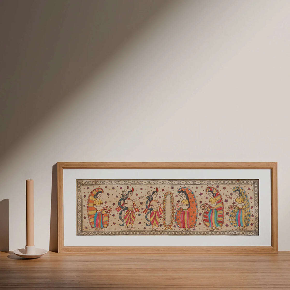 Madhubani Painting Swayamvar, 21x6.5 Inches - Eyaas