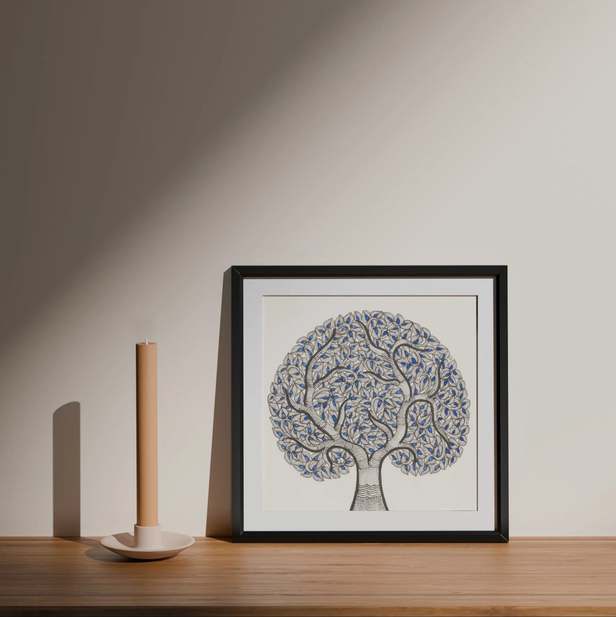 Madhubani Painting - Tree of Life 10x10 - Eyaas