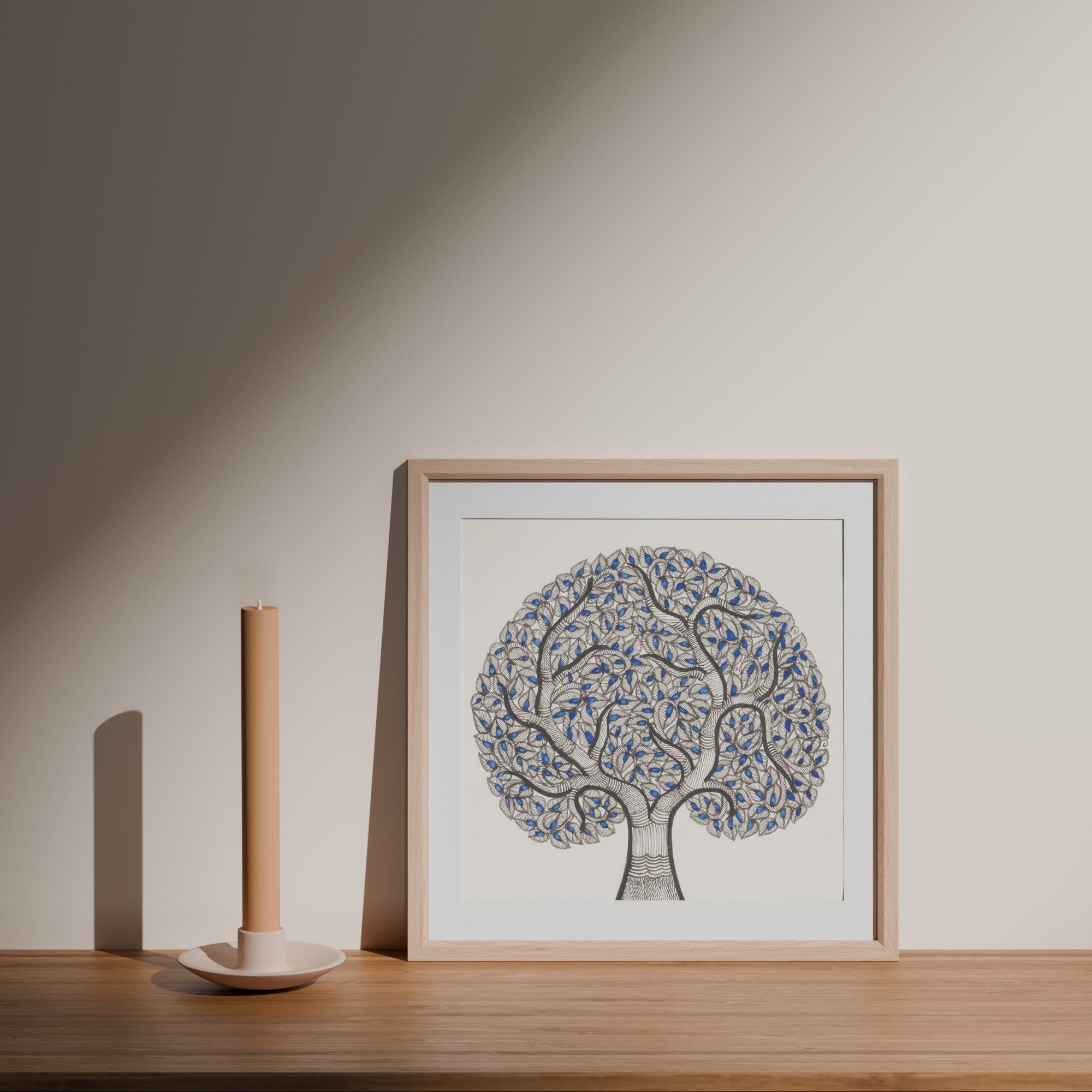 Madhubani Painting - Tree of Life 10x10