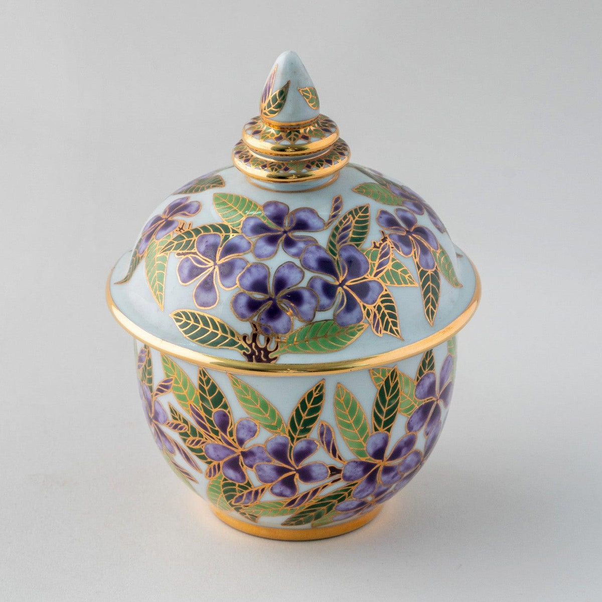 Benjarong Thai Tochun Purple Orchids - 3.25 x 5 Inches - Eyaas