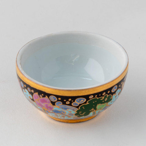 Handpainted Black Porcelain Casket 2x1.25 Inches - Eyaas