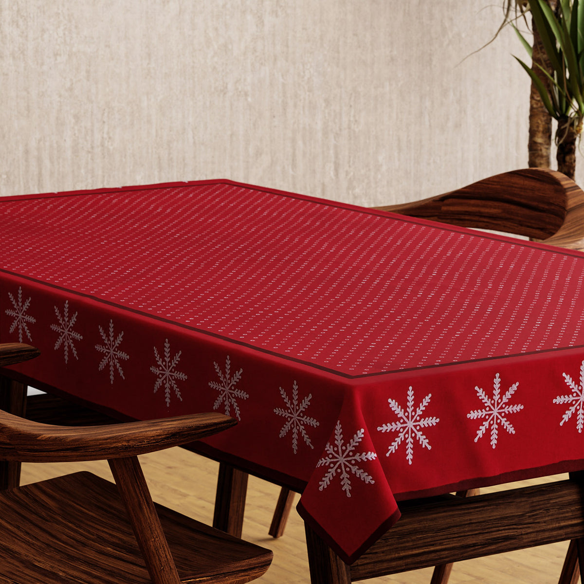 Christmas Hand Block Printed Table Cover