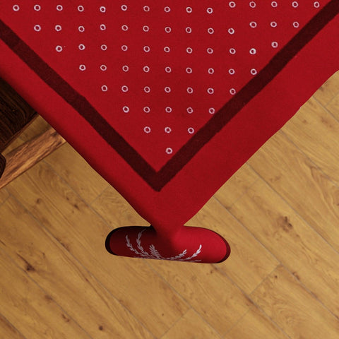 Christmas Hand Block Printed Table Cover - Eyaas