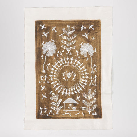 Warli Art, Dhol & Trumpet Playing, 16x22 - Eyaas