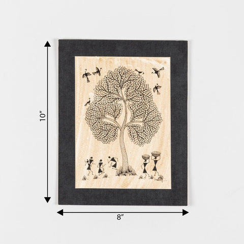 Tree of Life Ecosystem Warli Art, 8x10 - Eyaas