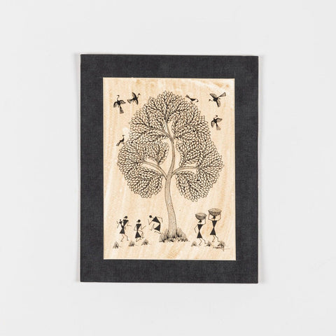 Tree of Life Ecosystem Warli Art, 8x10 - Eyaas