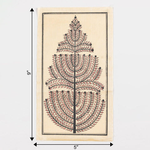 Tree of Life Patachitra on Silk - 9.5x5.5 - Eyaas