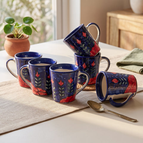 Mountain Landscape Ceramic Coffee Mug Set