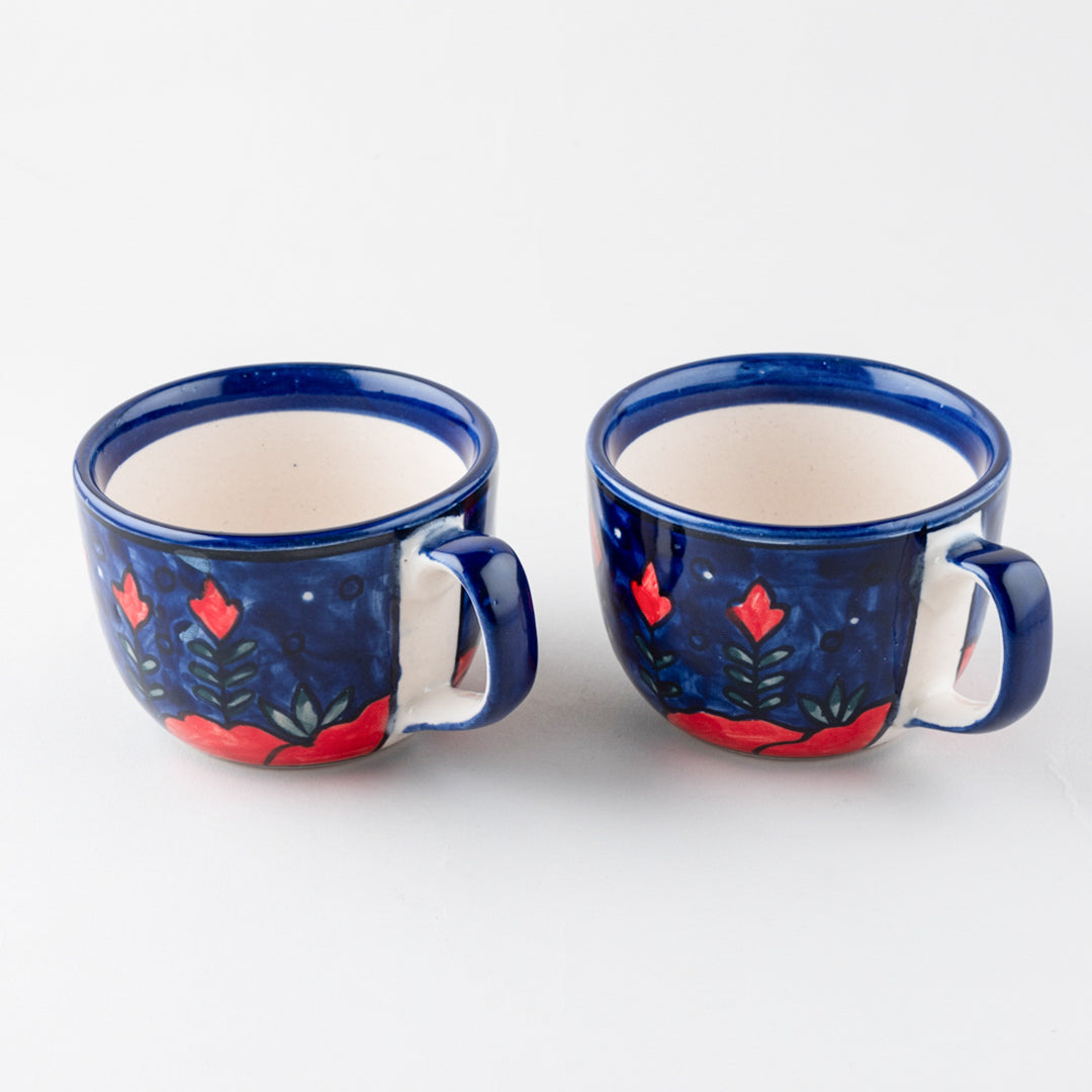 Mountain Ceramic Soup Bowl Style Mug Set of 2