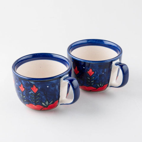 Mountain Ceramic Soup Bowl Style Mug Set of 2 - Eyaas
