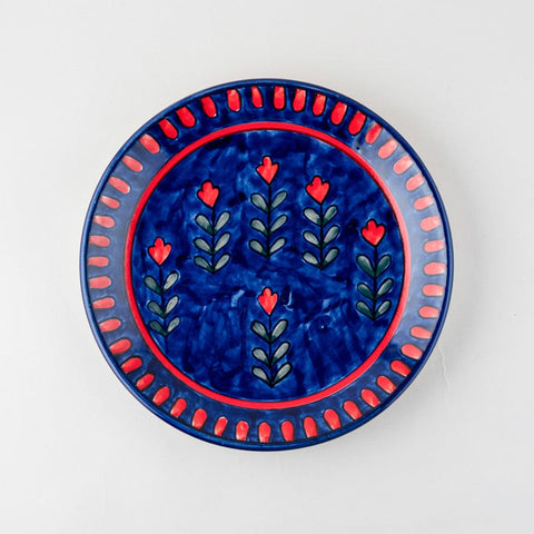 Blooming Plants Ceramic Dinner Plate Set of 2 - Eyaas