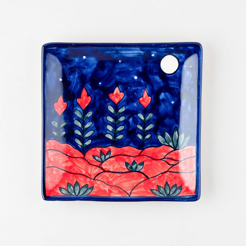 Mountain Ceramic Square Serving Platter Set of 2 - Eyaas