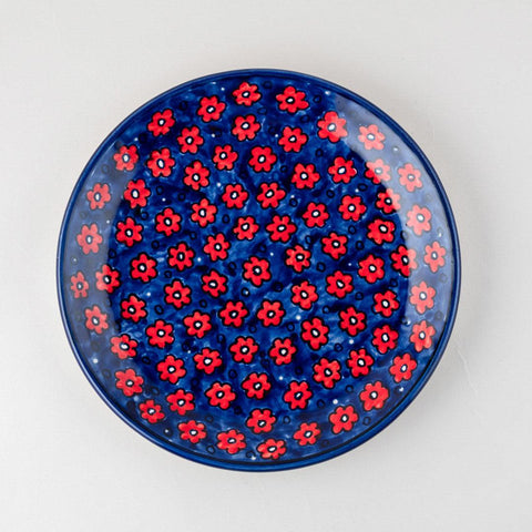 Red Floral 6-Piece Ceramic Dinner Set, Blue - Eyaas