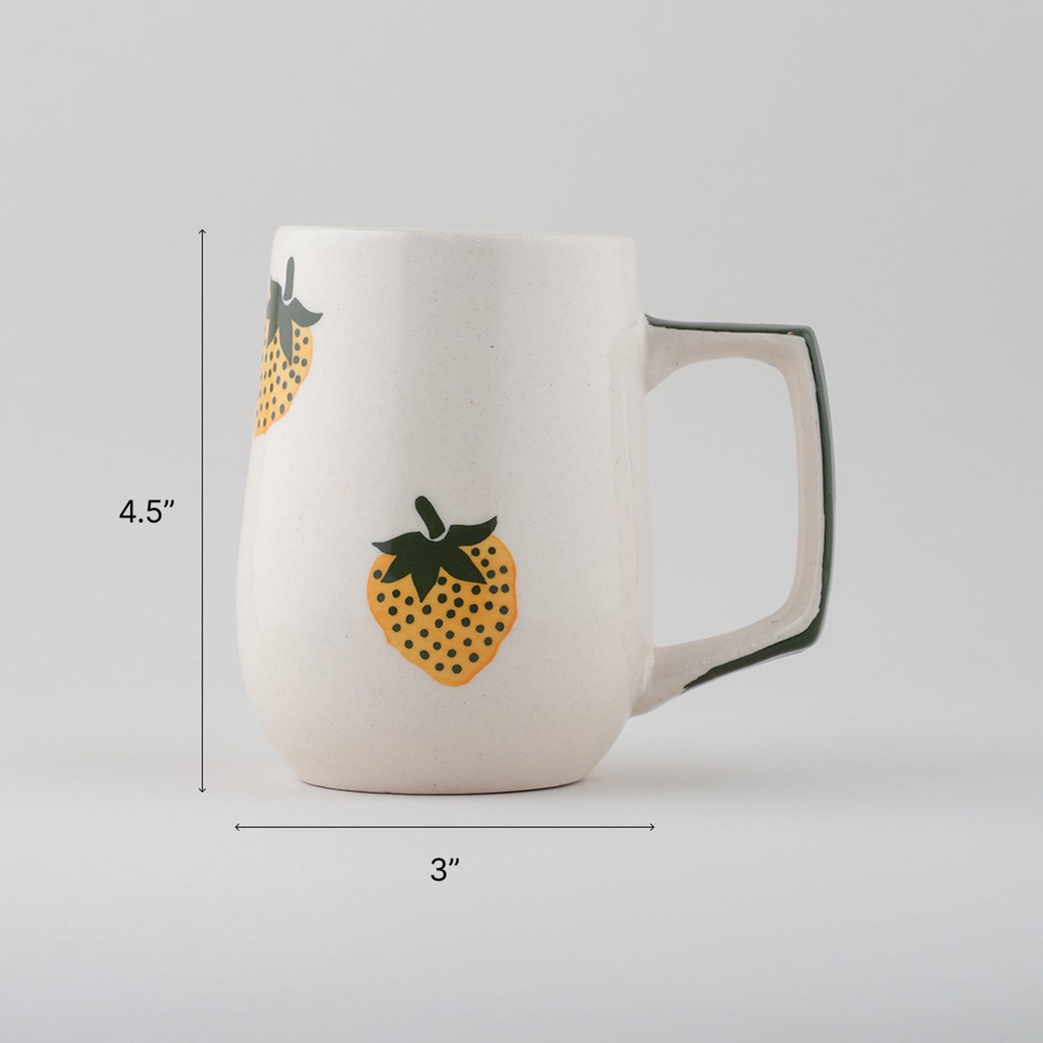 Fruit Ceramic Coffee Mugs Set of 2