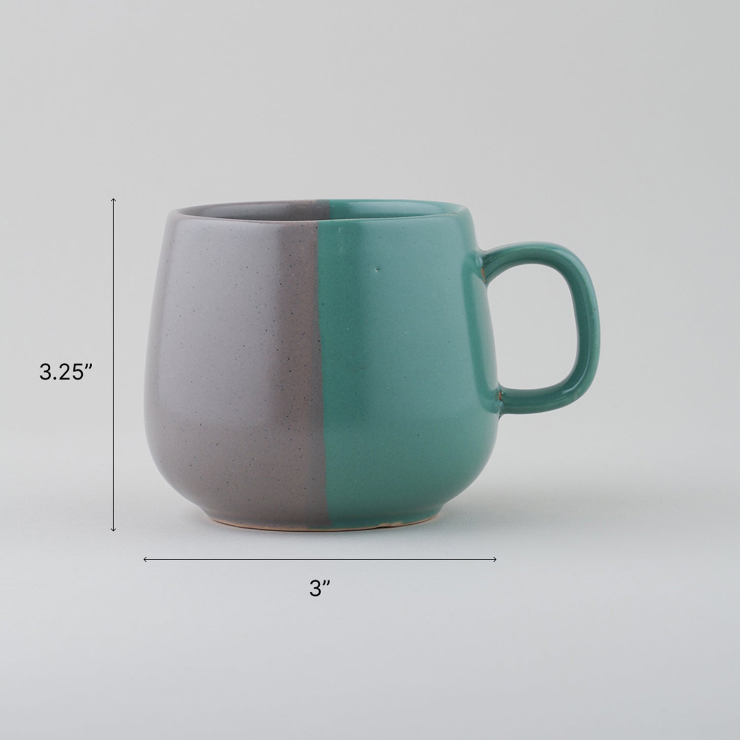 Dual Tone Ceramic Cups Set of 2, Each of 200 ml