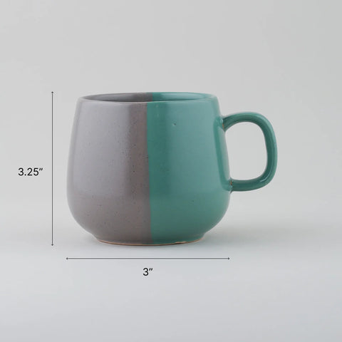 Dual Tone Ceramic Cups Set of 2, Each of 200 ml - Eyaas