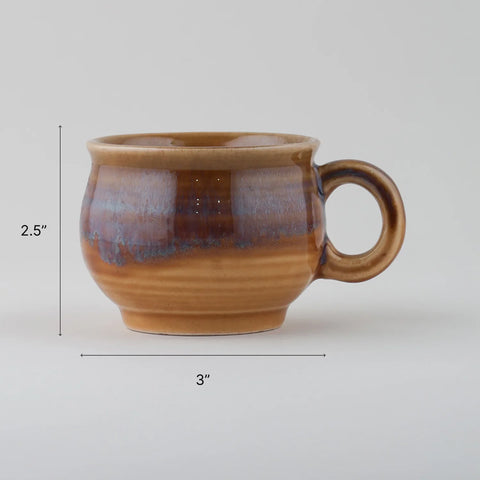 Multi Ceramic Cups Set of 3, Each 200 ml - Eyaas
