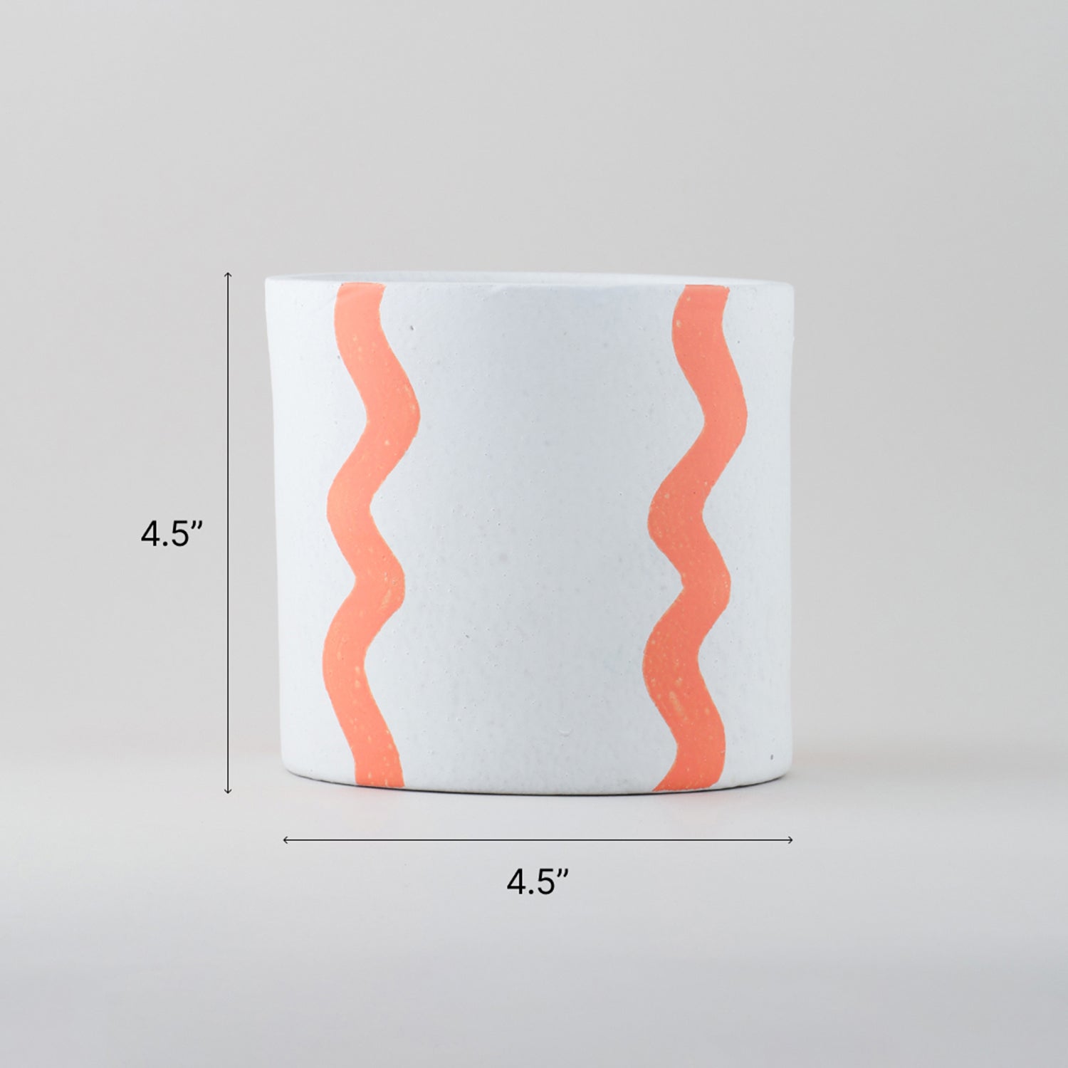Orange Wave Ceramic Flower Pot