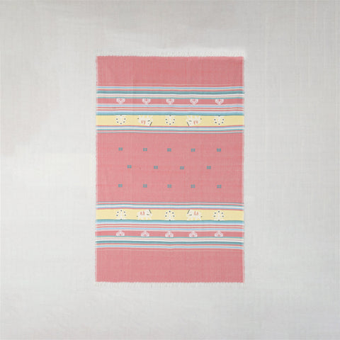 Hand-woven Bawan Buti Single Bedcover, Red