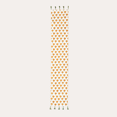 Yellow Marigold Buti Block-Printed Table Runner