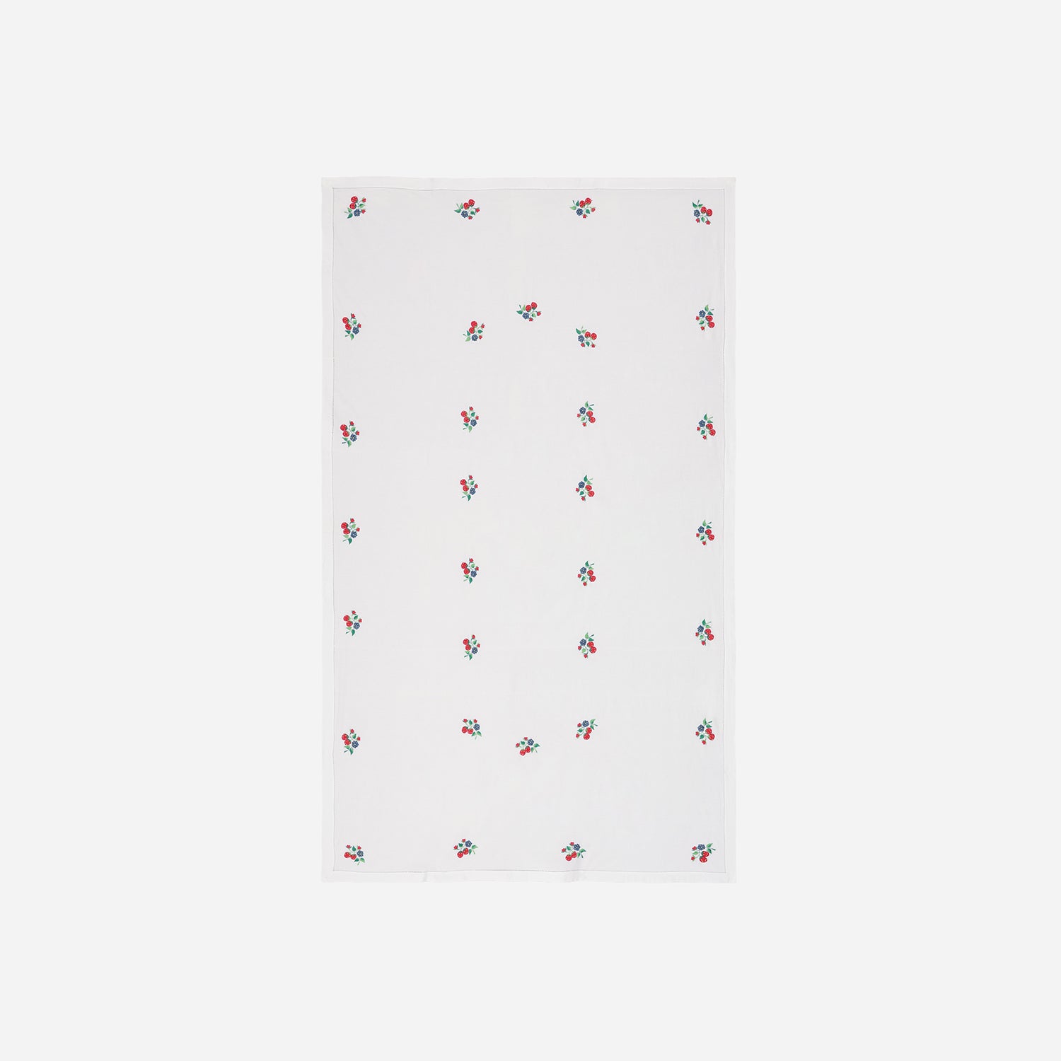 Wild Berries Embroidered Cutwork Table Cloth, 60 x 100