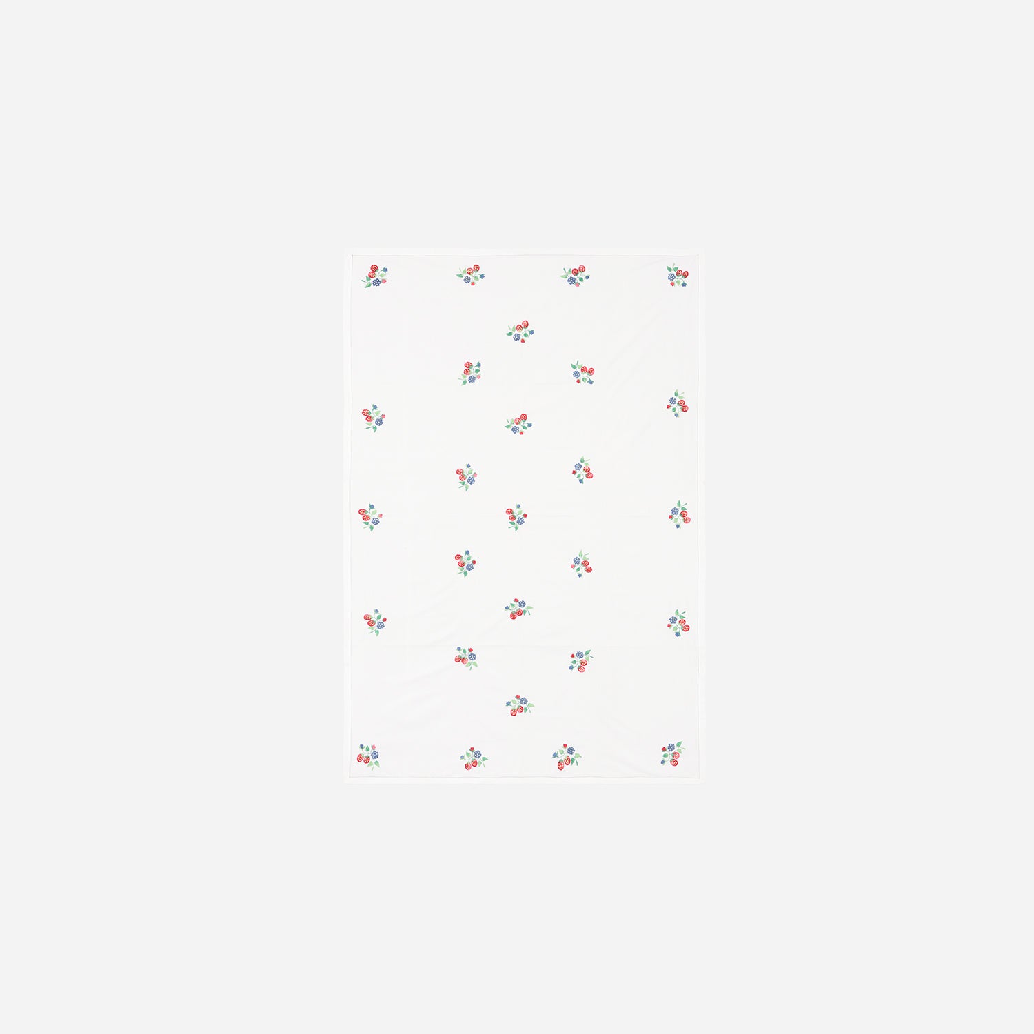 Wild Berries Embroidered Cutwork Table Cloth, 48 x 72