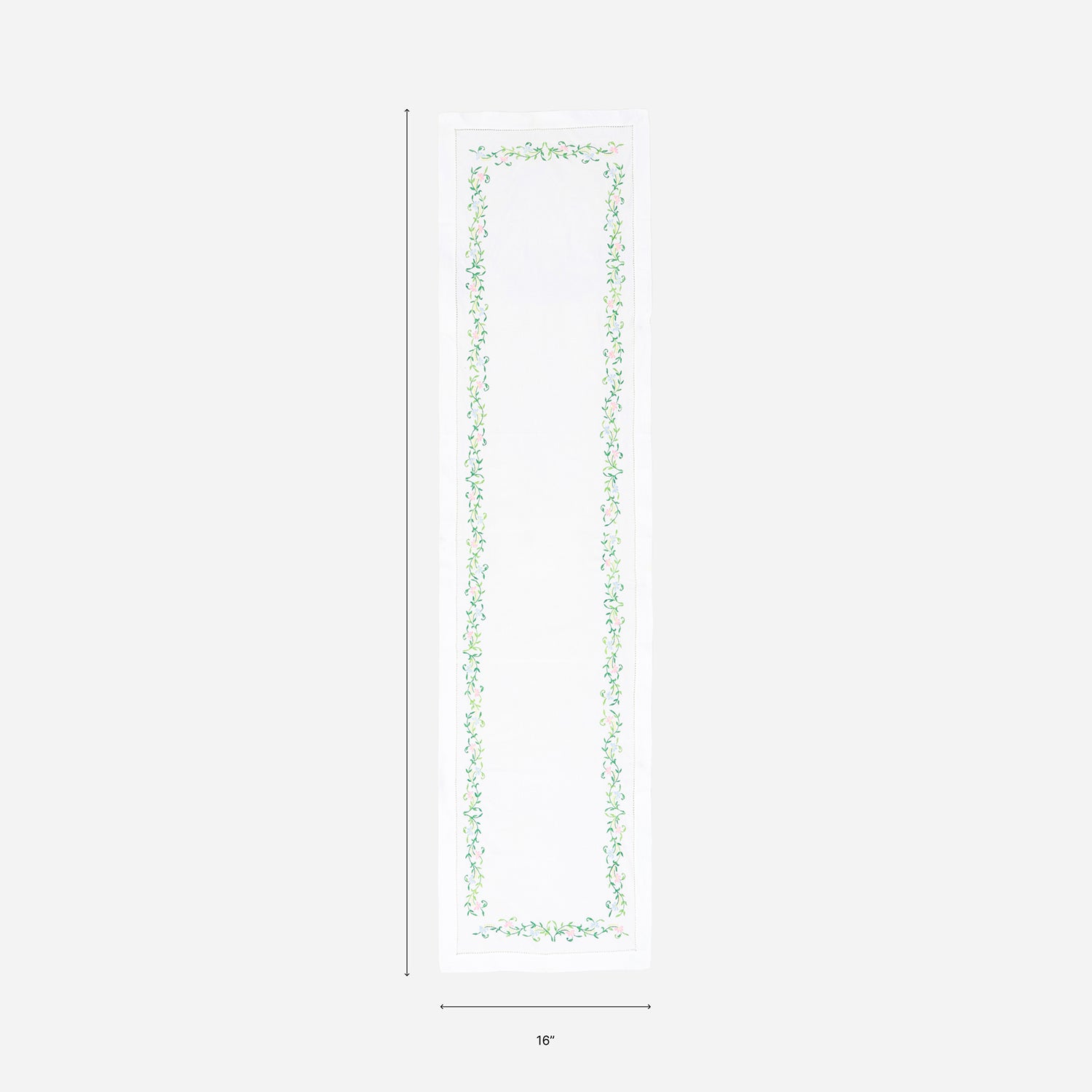 Multi-Coloured Floral Embroidered Table Runner