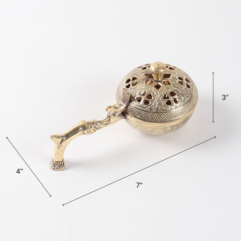 Brass Dhuni Incense Burner with Kapoor (50 gms)