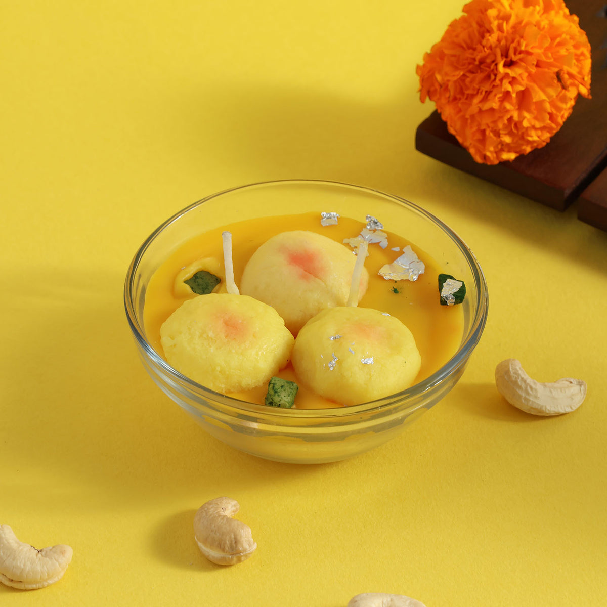 Rasmalai Soy Wax Glass Candle