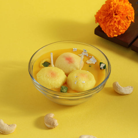 Rasmalai Soy Wax Glass Candle