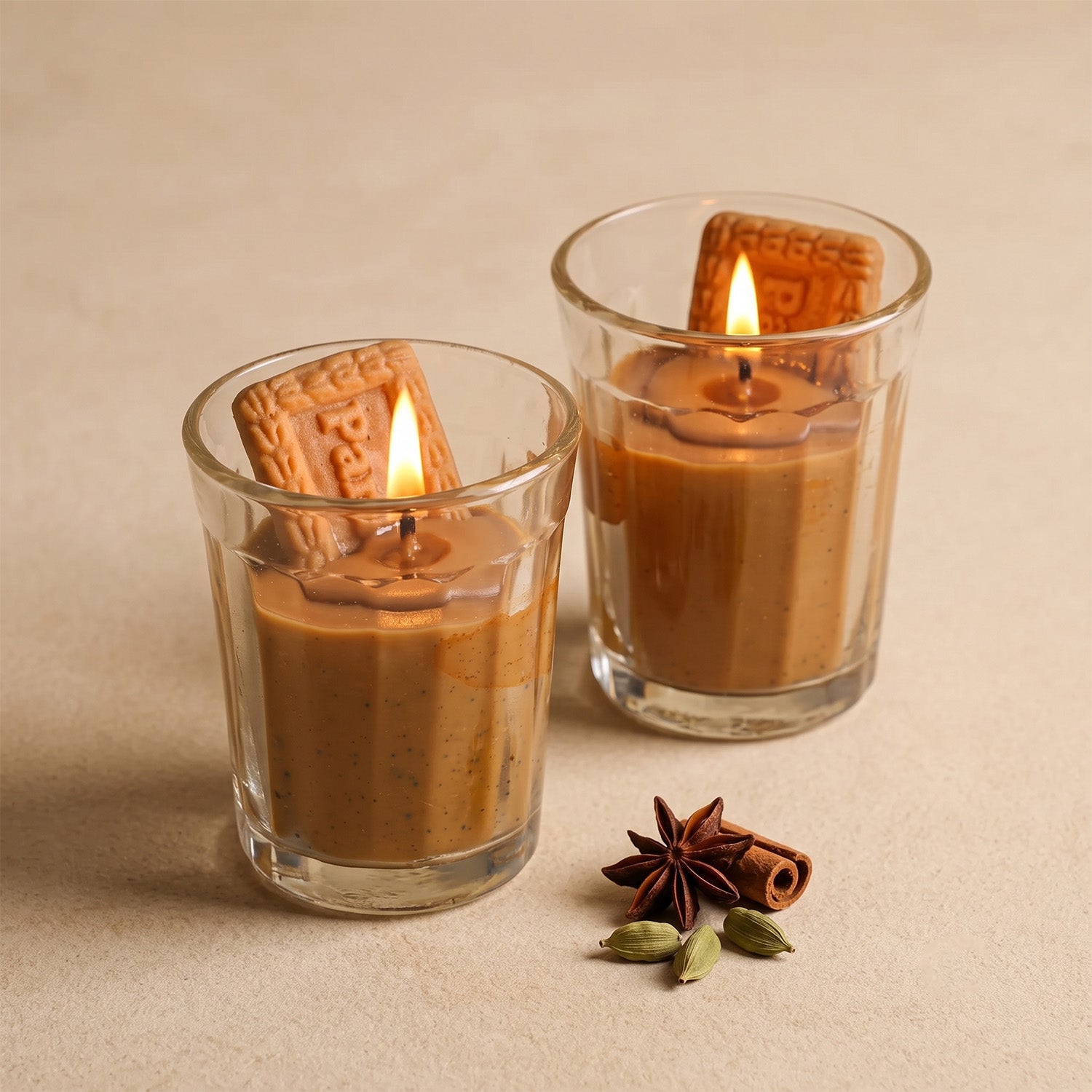 Chai Soy Wax Glass Candle Set of 2