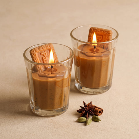 Chai Soy Wax Glass Candle Set of 2