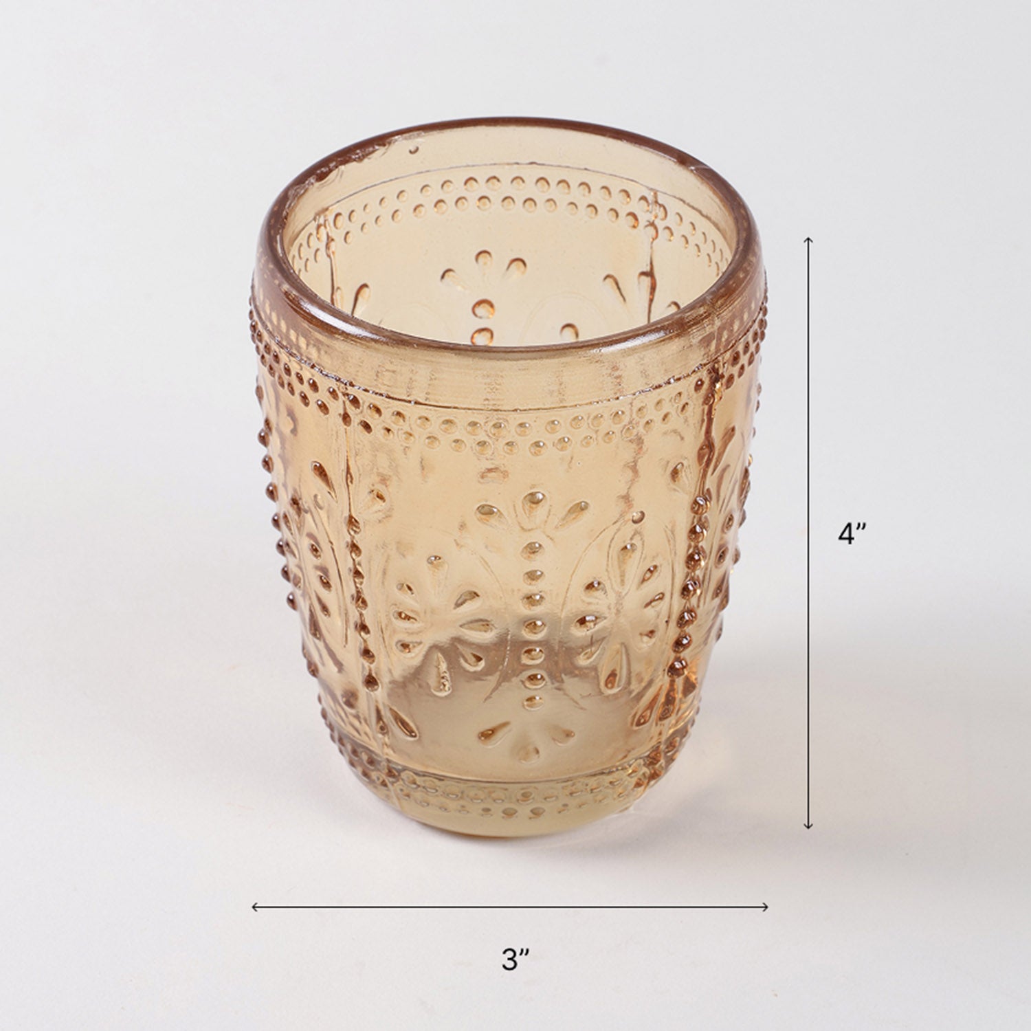 Textured Glass Tumblers Set of 4, Multi-colour