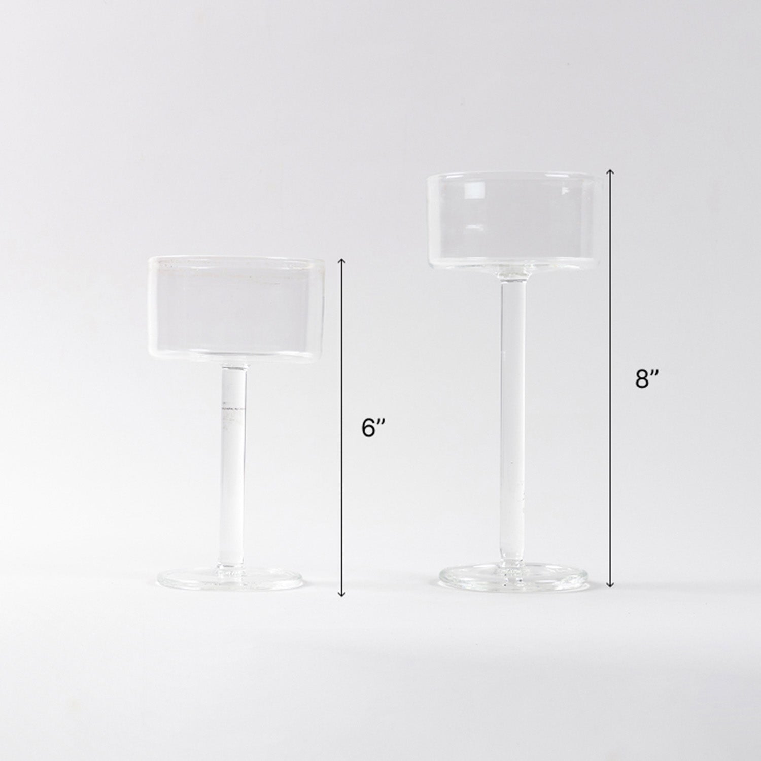Glass Candle Holder/Stand Set of 2